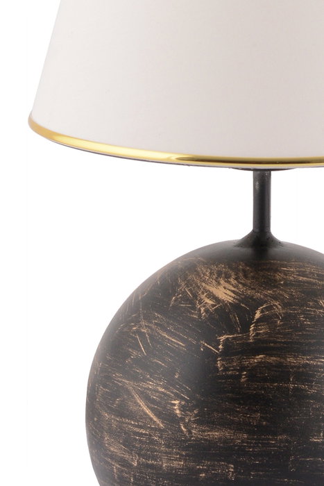 Opviq Lámpara de Mesa Balloon - Negro, Blanco y Dorado
